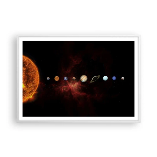 Affiche dans un cadre blanc - Poster - Notre quartier - 100x70 cm