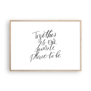 Affiche dans un chêne clair - Poster - Vous aussi vous le sentez? - 100x70 cm