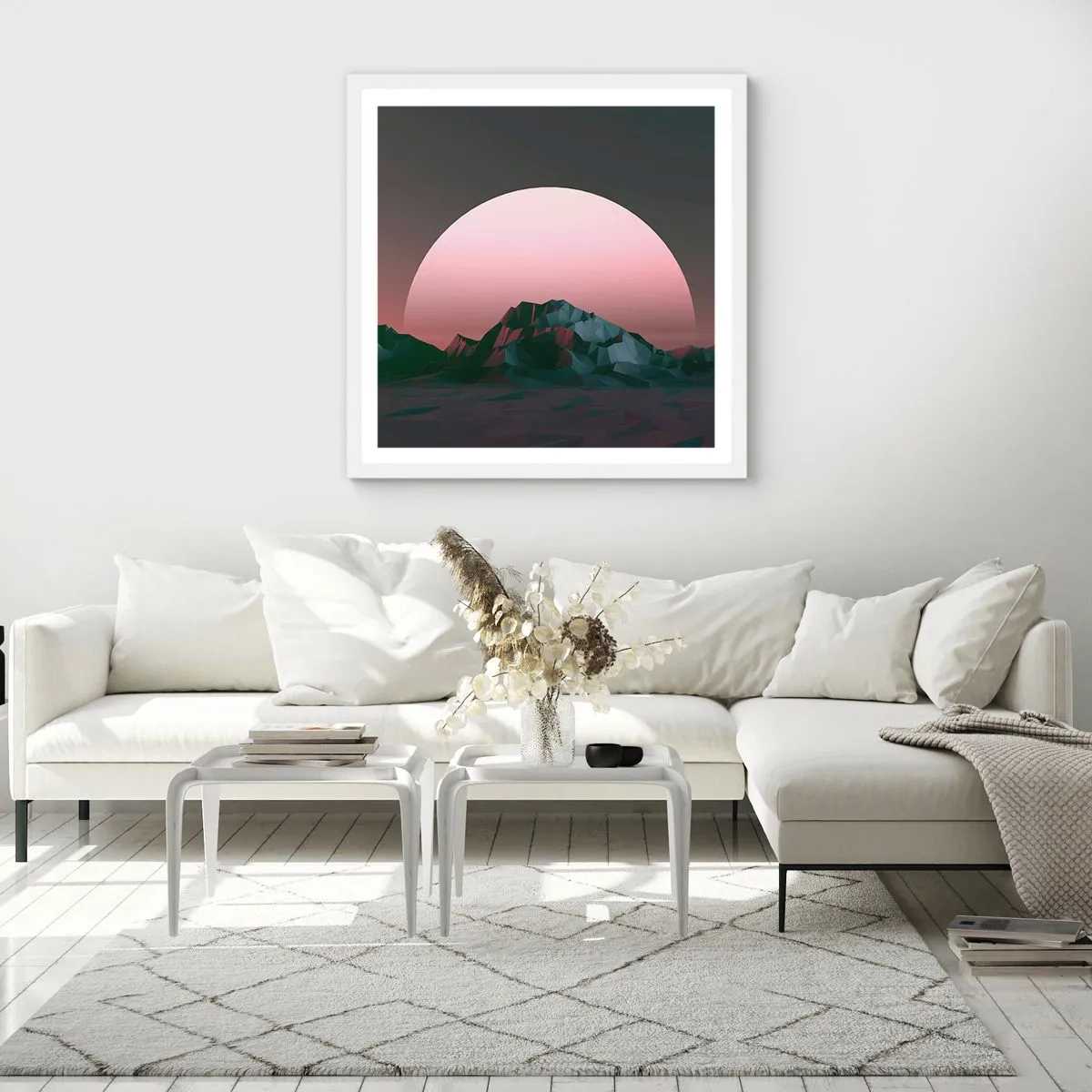 Affiche dans un cadre blanc - Poster - Dans une galaxie voisine - 60x60 cm