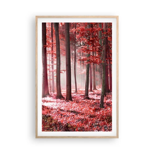 Affiche dans un chêne clair - Poster - Le rouge est tout aussi beau - 61x91 cm