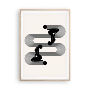 Affiche dans un chêne clair - Poster - Symétrie sensuelle - 70x100 cm