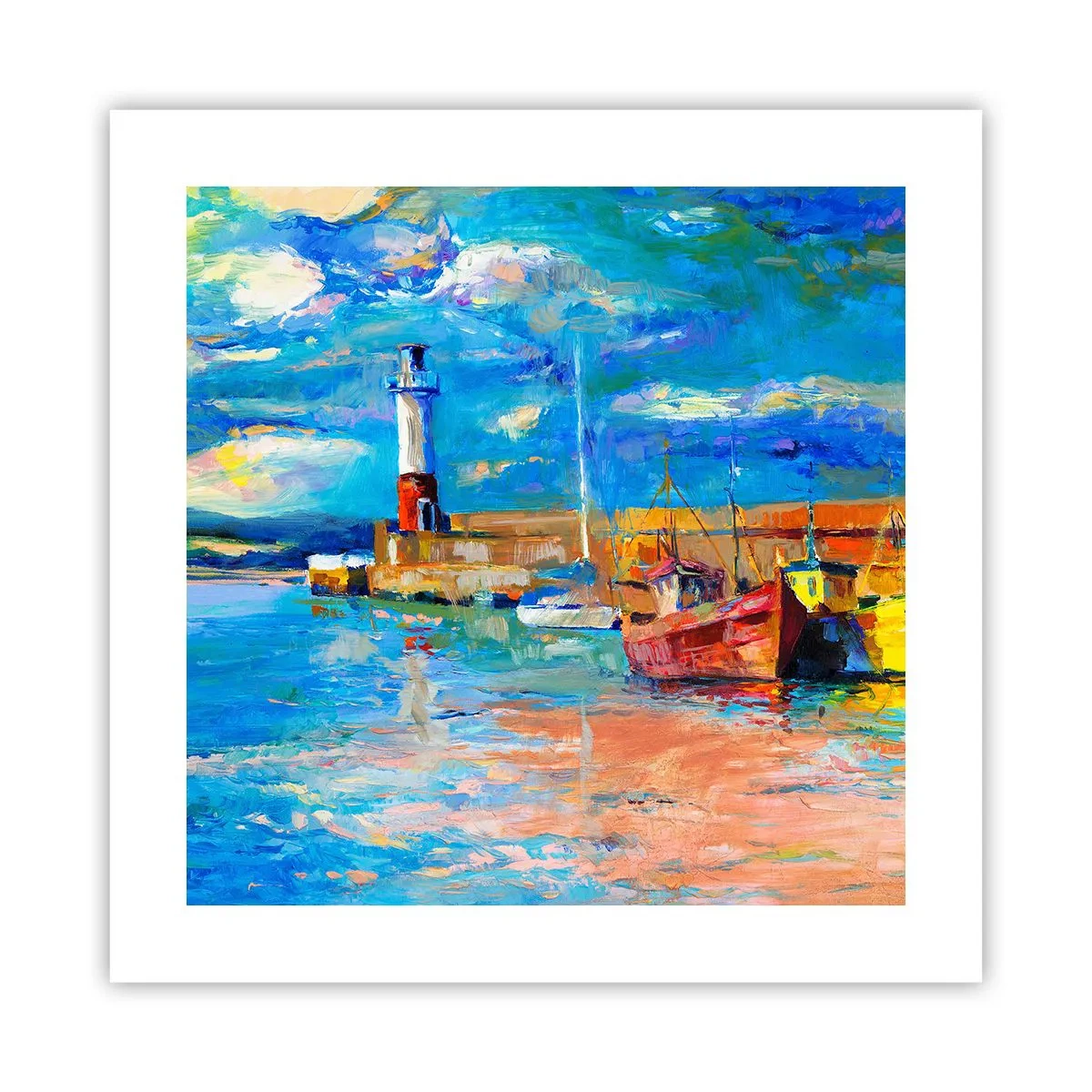 Affiche - Poster - Un après-midi dans la baie arc-en-ciel - 40x40 cm