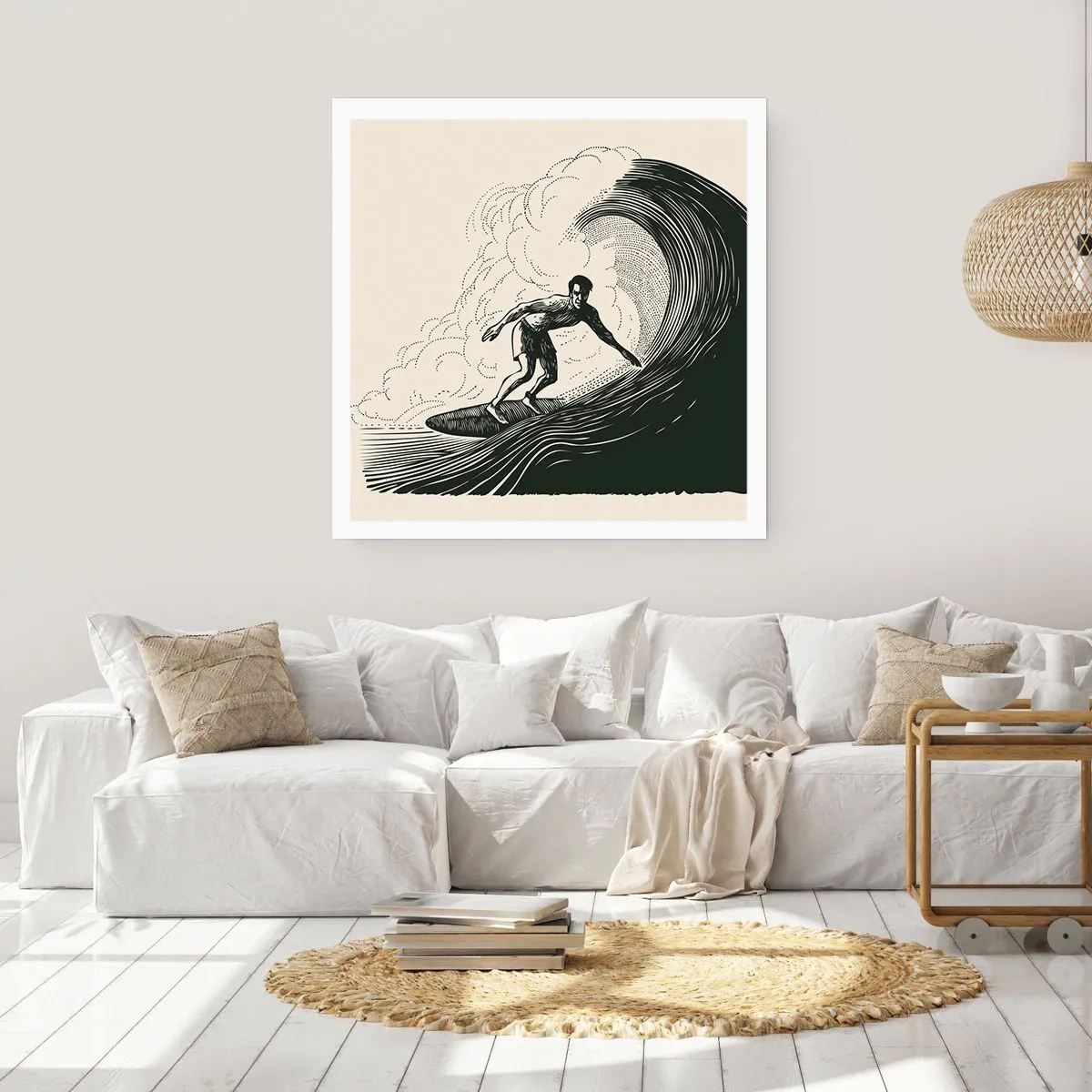 Affiche - Poster - Le roi de la vague - 40x40 cm