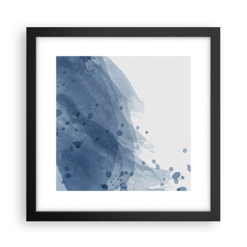 Affiche dans un cadre noir - Poster - Tulle bleu - 30x30 cm