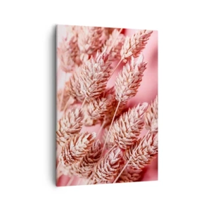 Impression sur toile - Image sur toile - Gros plan des oreilles teintées de rose - 50x70cm - Une cascade florale en rose - Décoration murale moderne pour le salon et la chambre ARTTOR