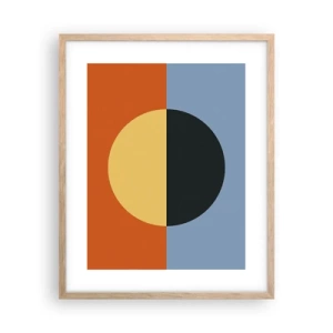 Affiche dans un chêne clair - Poster - Composition de chaleur et de fraîcheur - 40x50 cm