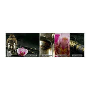 Échantillon de Papier Peint Autocollant Deluxe Sticker - Harmonie de la sagesse et de la beauté - Bouddha, Religion, Croyance - 100x30 cm