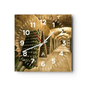 Horloge murale - Pendule murale - L'éveil du goût - 40x40 cm