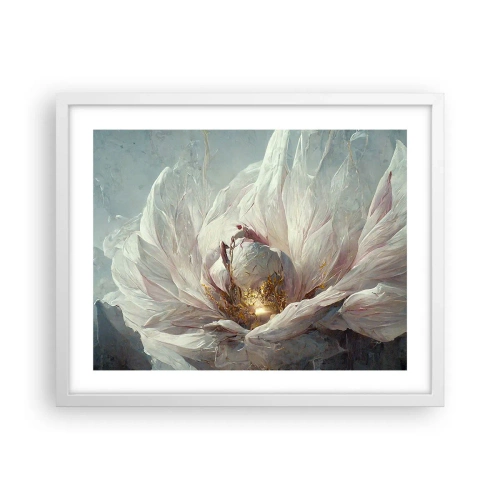 Affiche dans un cadre blanc - Poster - Il fleurit une fois tous les cent ans - 50x40 cm