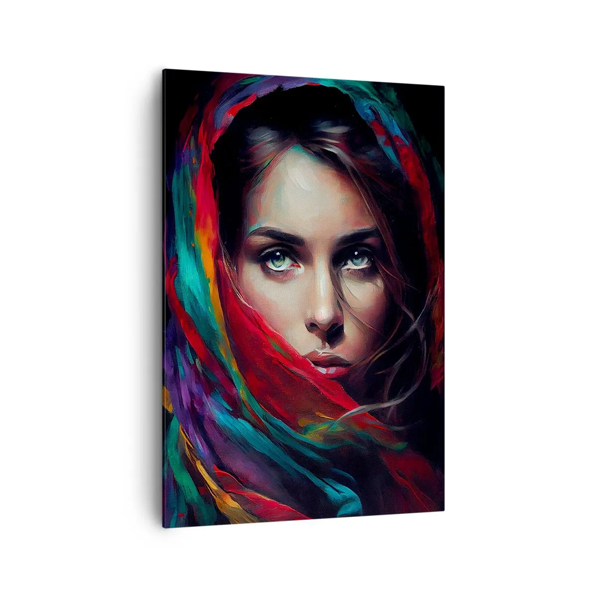 Impression sur toile - Image sur toile - Mystère aux yeux verts - 70x100 cm