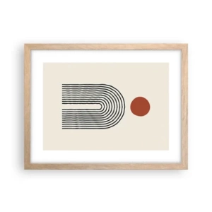Affiche dans un chêne clair - Poster - Le magnétisme des formes et des couleurs - 40x30 cm