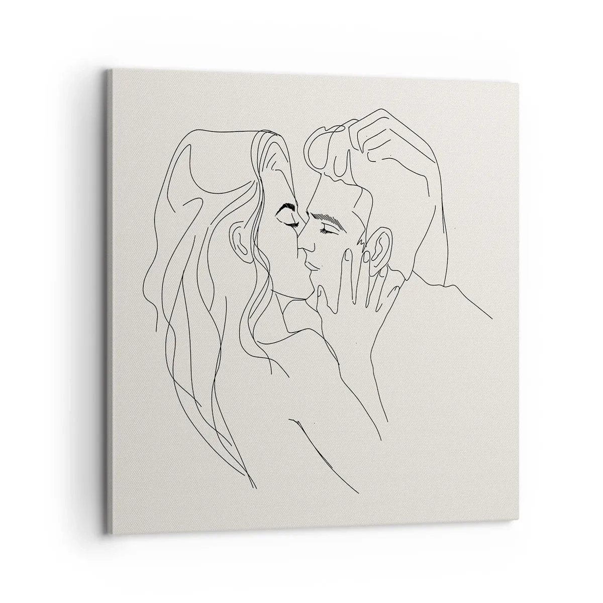 Impression sur toile - Image sur toile - Enlacé de sentiment - 60x60 cm