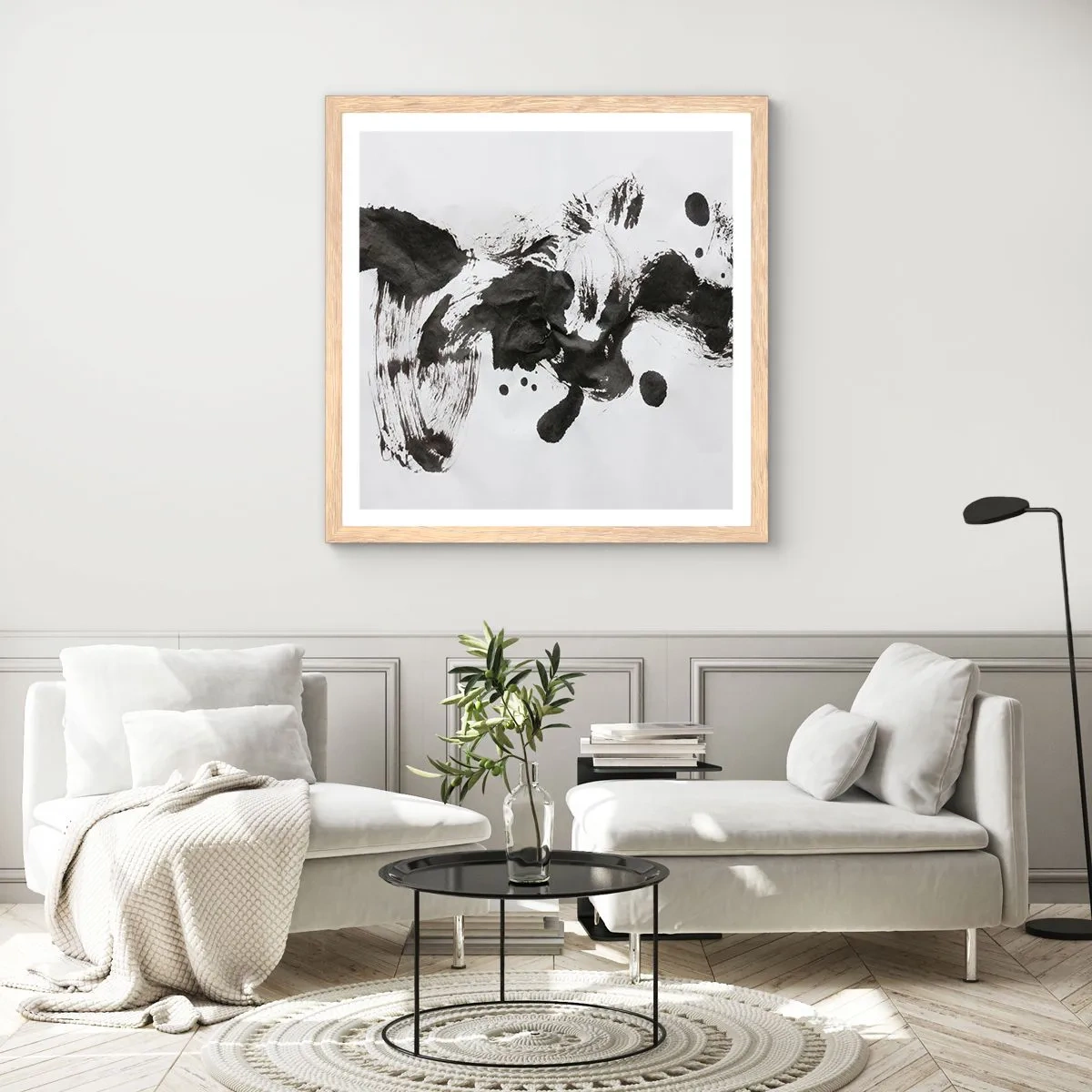 Affiche dans un chêne clair - Poster - De la méthode dans la folie ? - 50x50 cm