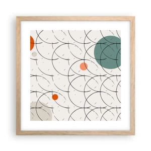 Affiche dans un chêne clair - Poster - Dans l'esprit pop art - 40x40 cm