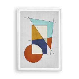 Affiche dans un cadre blanc - Poster - Abstraction : plaisir moderniste - 70x100 cm