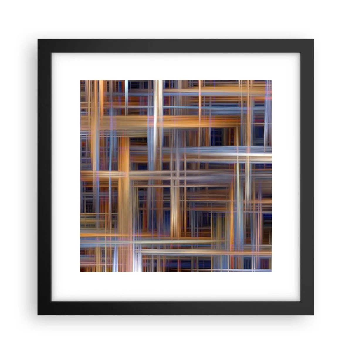 Affiche dans un cadre noir - Poster - Tissé de lumière - 30x30 cm
