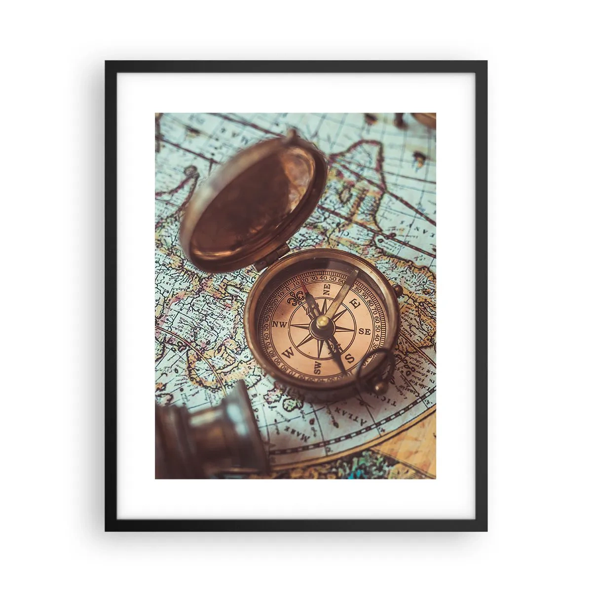 Affiche dans un cadre noir - Poster - Pour ceux qui recherche l'aventure - 40x50 cm