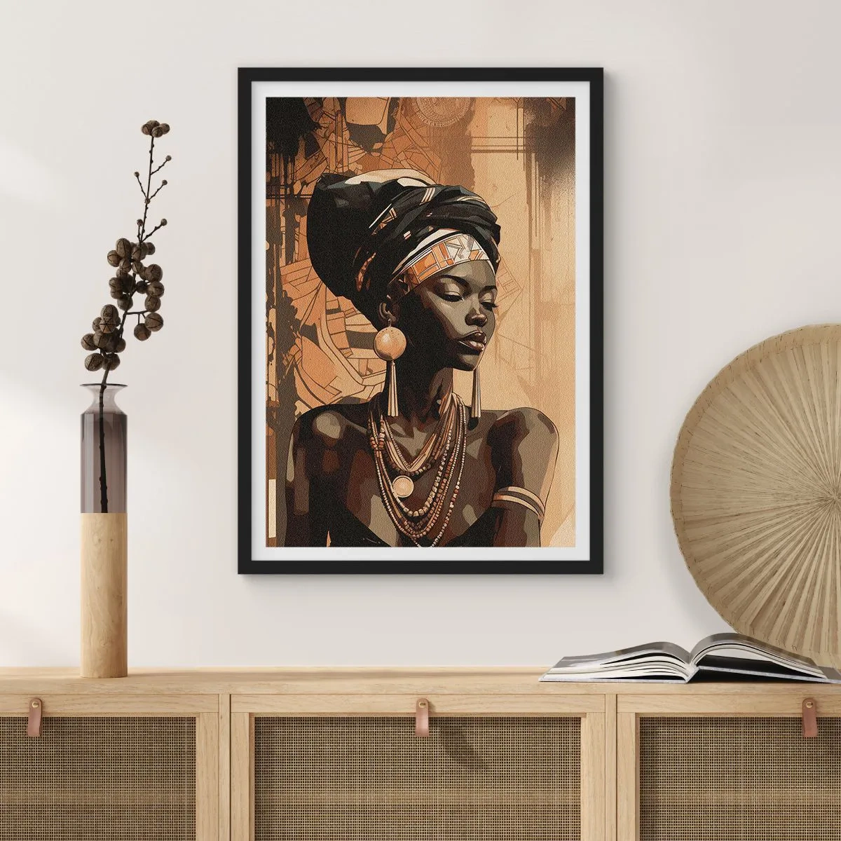 Affiche dans un cadre noir - Poster - Majesté africaine - 61x91 cm