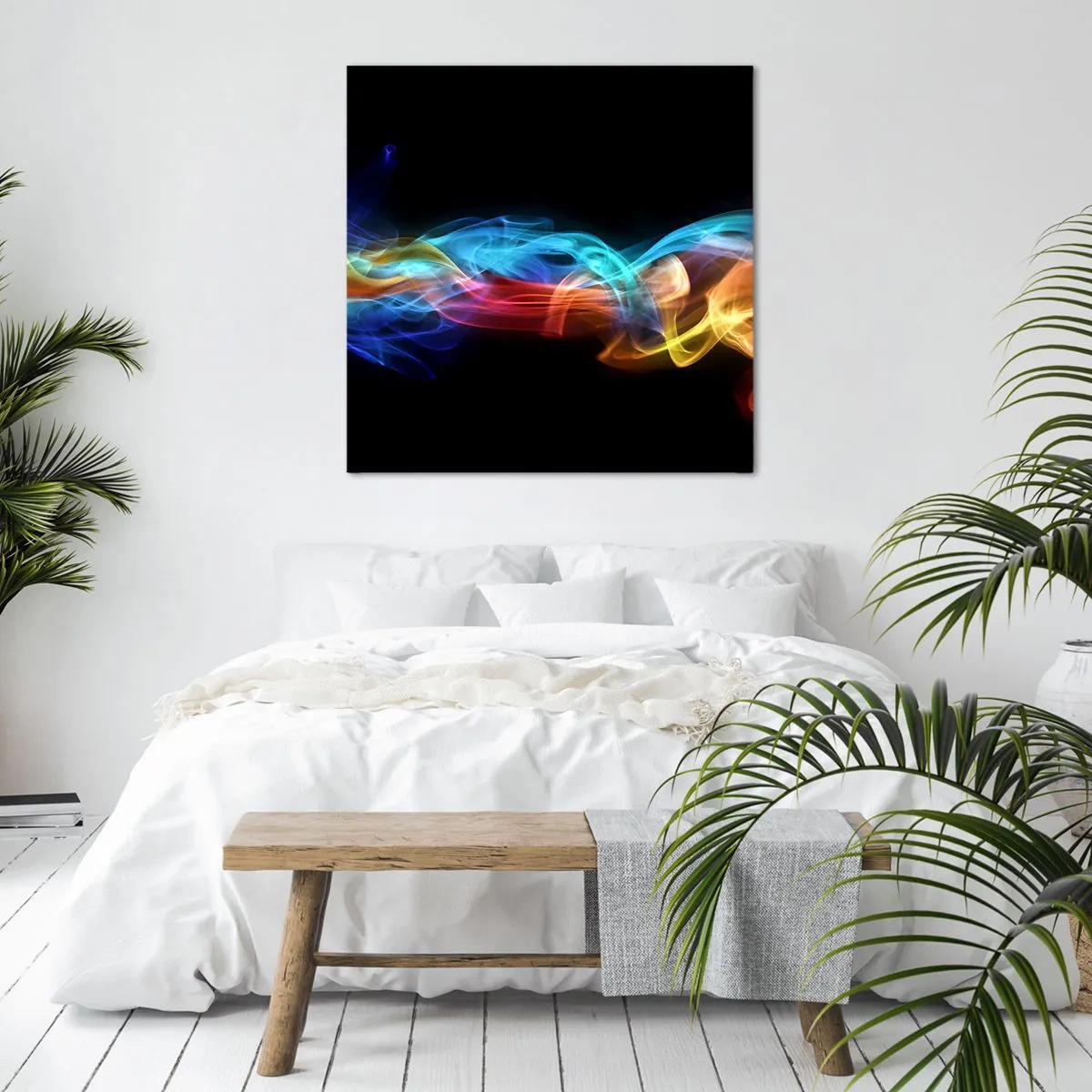 Impression sur toile - Image sur toile - Danse arc-en-ciel du brouillard - 60x60 cm