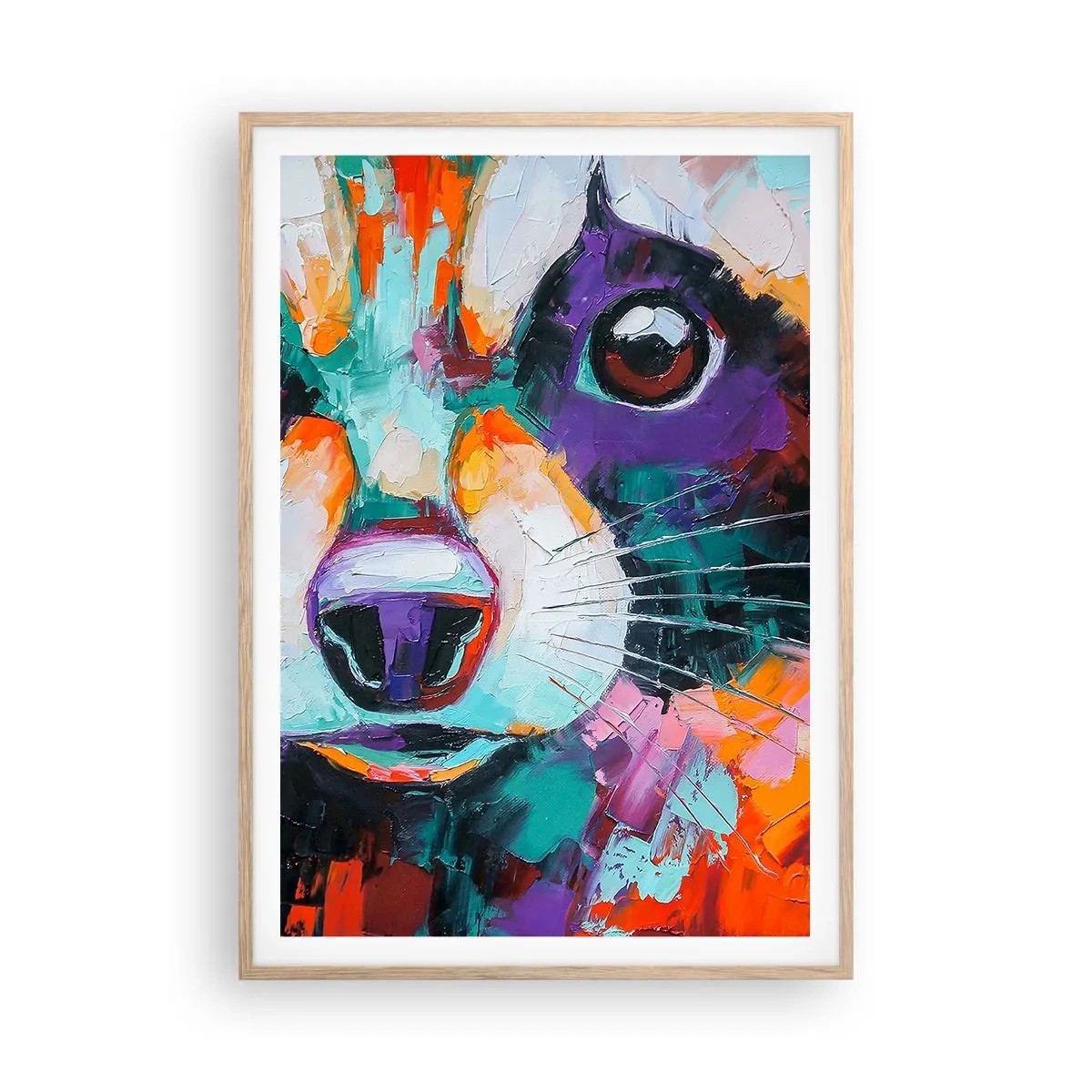 Affiche dans un chêne clair - Poster - Uniquement de belles émotions - 70x100 cm