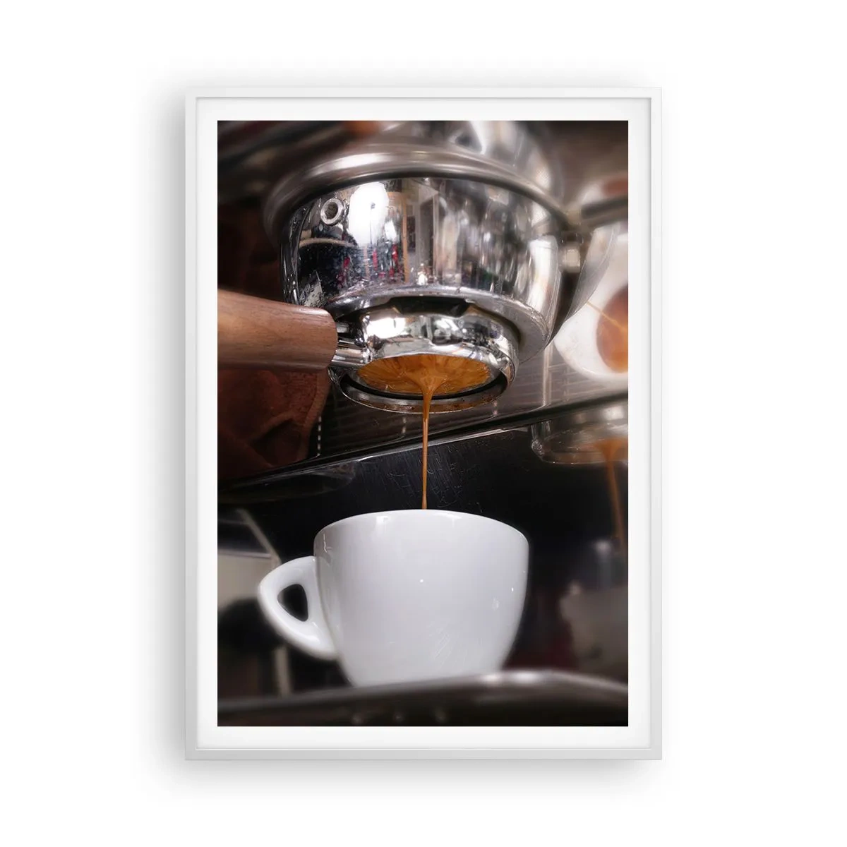 Affiche dans un cadre blanc - Poster - Bon moment de la journée - 70x100 cm