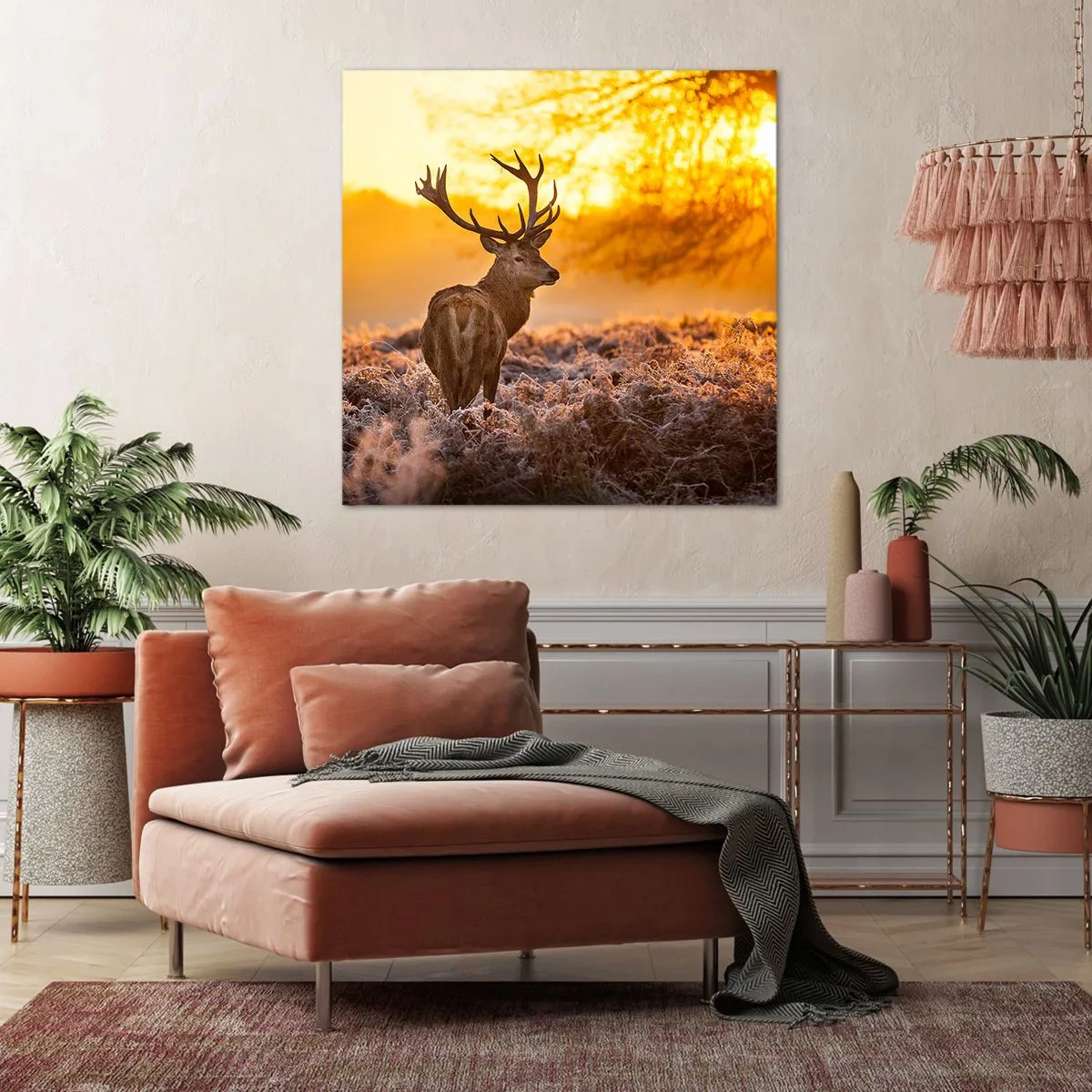 Impression sur toile - Image sur toile - Roi de la forêt automnal - 60x60 cm