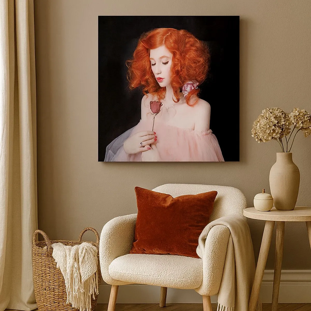 Impression sur toile - Image sur toile - De style baroque - 30x30 cm