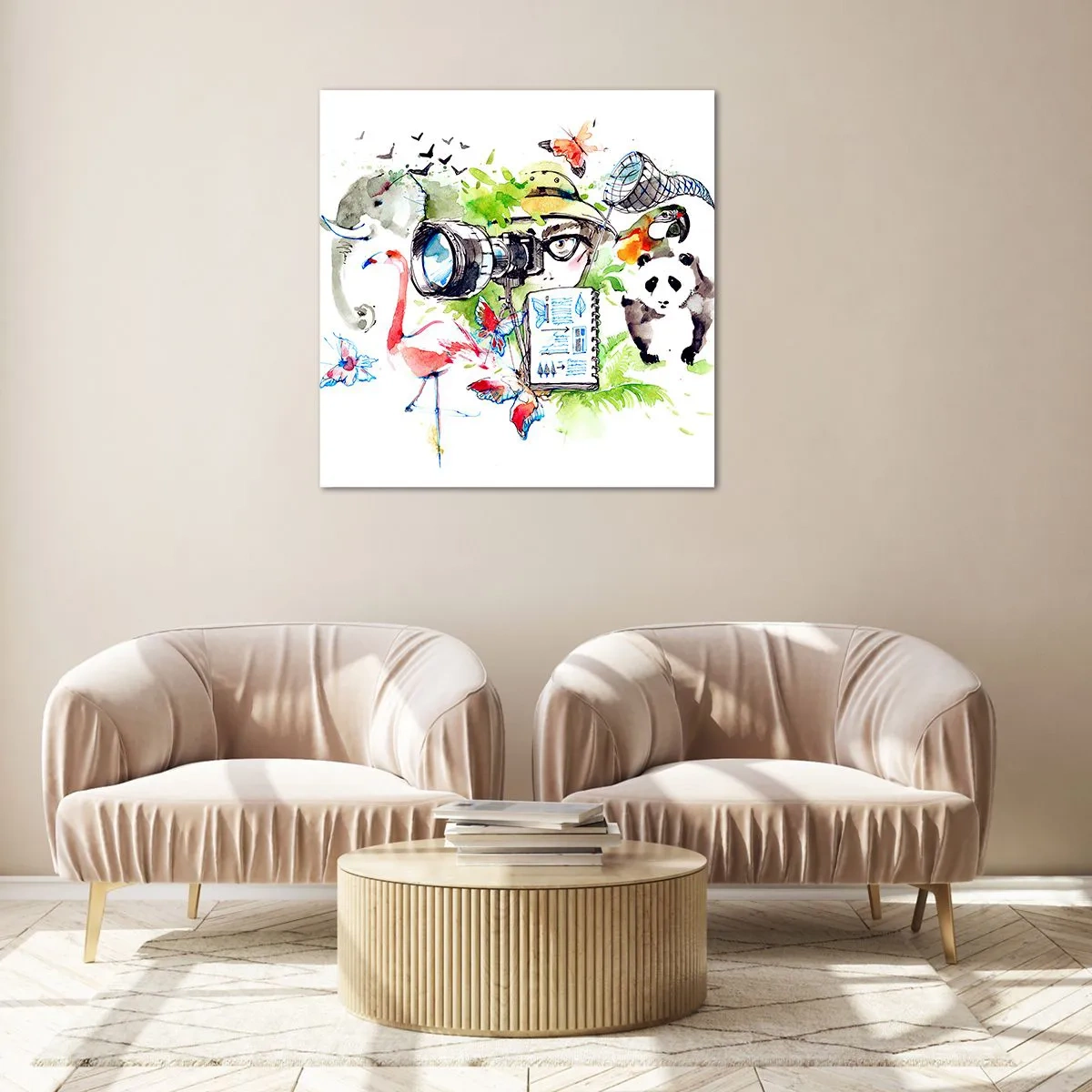 Impression sur verre - Image sur verre - Dans l'objectif d'un voyageu - 40x40 cm