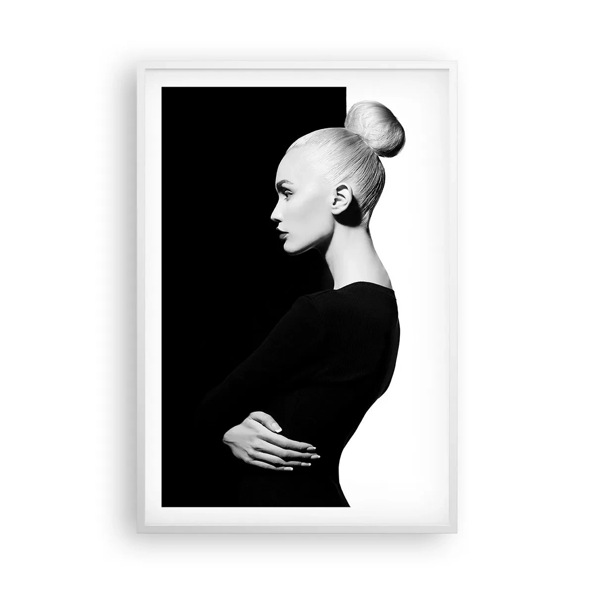 Affiche dans un cadre blanc - Poster - Tout simplement une femme - 61x91 cm