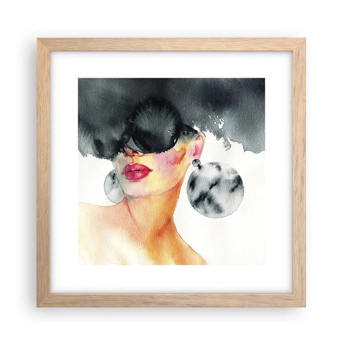 Affiche dans un chêne clair - Poster - Secret de l'élégance - 30x30 cm