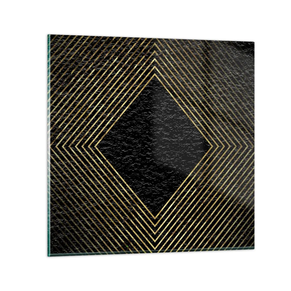Impression sur verre - Image sur verre - Géométrie dans un style glamour - 70x70 cm
