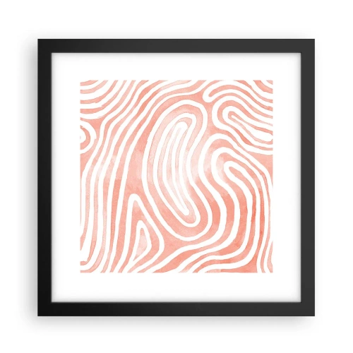 Affiche dans un cadre noir - Poster - Dans le labyrinthe de corail - 30x30 cm