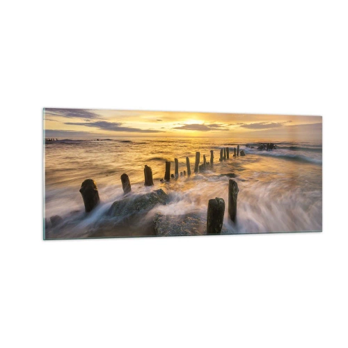 Impression sur verre - Image sur verre - La beauté brute de la mer Baltique - 100x40 cm