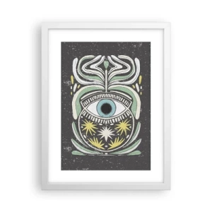 Affiche dans un cadre blanc - Poster - Rituels tribaux - 30x40 cm