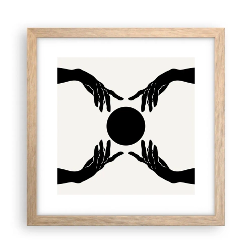 Affiche dans un chêne clair - Poster - Signe secret - 30x30 cm