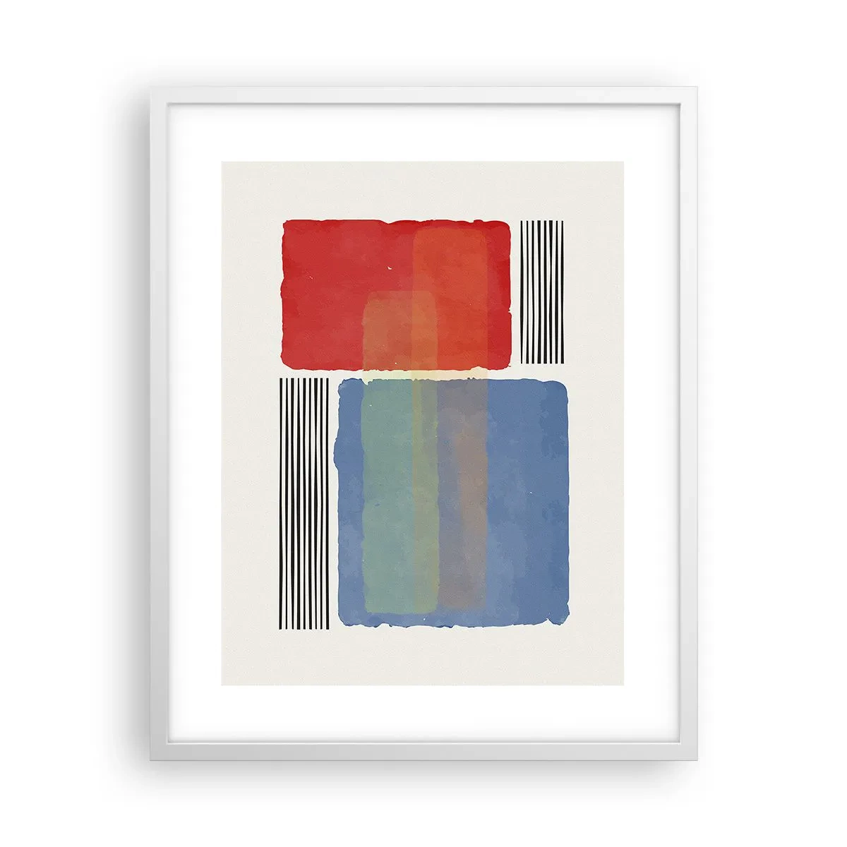 Affiche dans un cadre blanc - Poster - Esprit et lettre de la géométrie - 40x50 cm