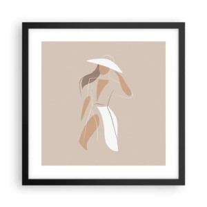 Affiche dans un cadre noir - Poster - Lea mode est un jeu - 40x40 cm
