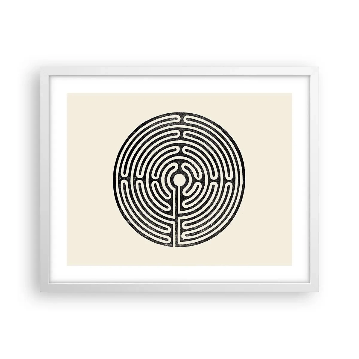 Affiche dans un cadre blanc - Poster - Ordre mystérieux - 50x40 cm