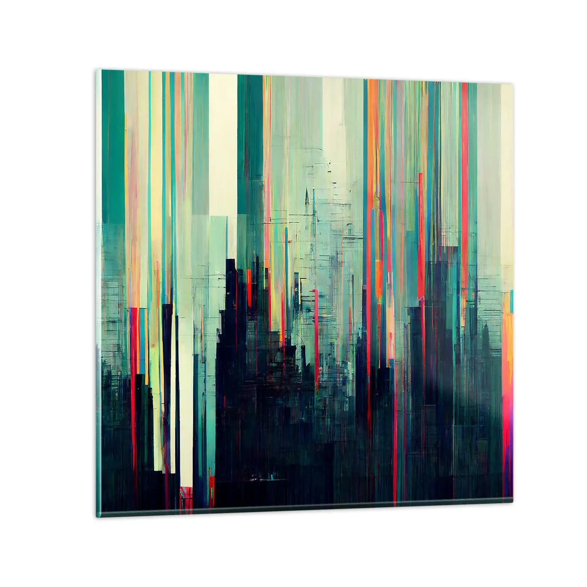 Impression sur verre - Image sur verre - Ville futuriste - 30x30 cm