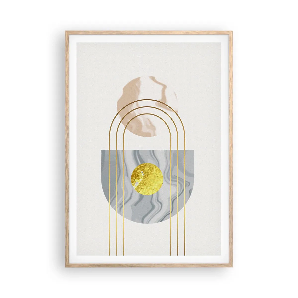 Affiche dans un chêne clair - Poster - Clareté et brillance - 70x100 cm