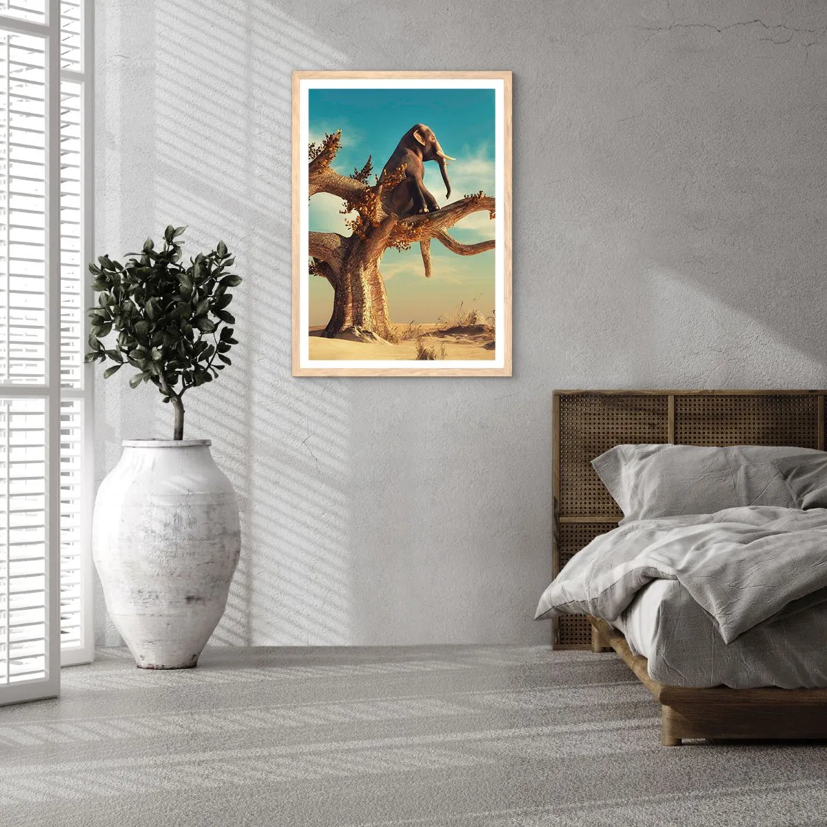 Affiche dans un chêne clair - Poster - Nouveau point de vue - 70x100 cm