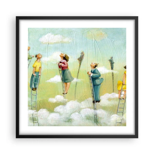 Affiche dans un cadre noir - Poster - Derrière ton rêve - 50x50 cm