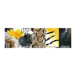 Échantillon De Papier Peint Standard Eco - Rencontre des éléments - Abstraction, Morceau, Art moderne - 100x30 cm