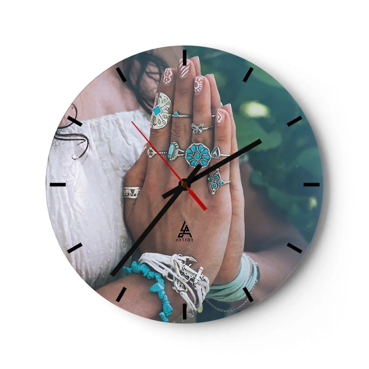 Horloge murale - Pendule murale - Bienvenue au centre du bien-être - 40x40 cm