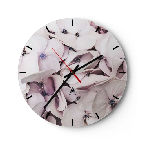 Horloge murale - Pendule murale - Dans un flot de fleurs - 40x40 cm