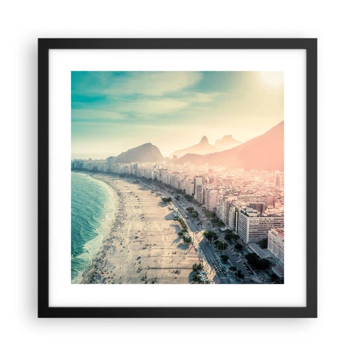 Affiche dans un cadre noir - Poster - Vacances éternelles à Rio - 40x40 cm