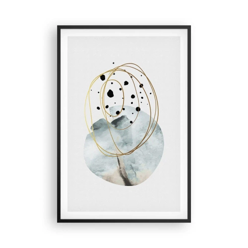 Affiche dans un cadre noir - Poster - Emmêlement de l'espace - 61x91 cm