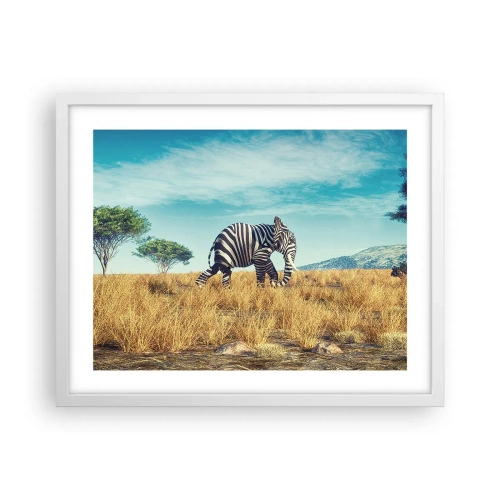 Affiche dans un cadre blanc - Poster - Le gris n'est déjà plus à la mode - 50x40 cm