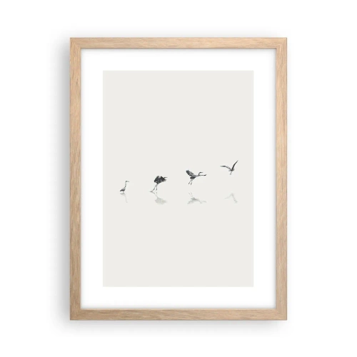 Affiche dans un chêne clair - Poster - Quatre étapes simples - 30x40 cm