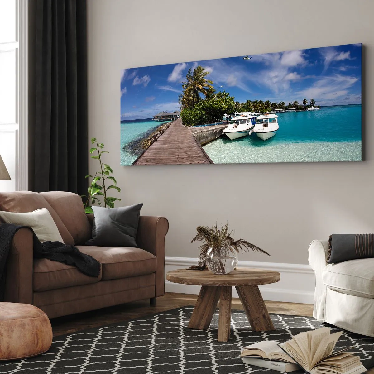 Impression sur toile - Image sur toile - Et cependant, le paradis existe bien - 100x40 cm